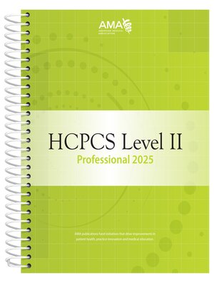 cover image of HCPCS 2025 Level II Professional Edition